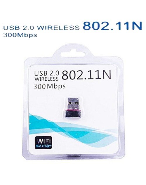 USB - WiFi Adapter - 300Mbps - Wireless Network Receiver Dongle for - Desktop PC Laptop with CD